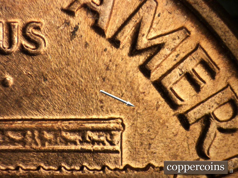 Die-stage C marker on 1960D•1MM•211 (1960 Repunched Mint Mark).