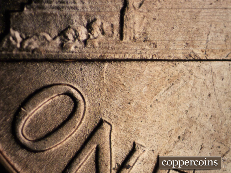 Die-stage B marker on 1960D•1MM•216 (1960 Repunched Mint Mark).