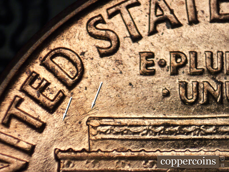 Die-stage C marker on 1960D•1MM•219 (1960 Repunched Mint Mark).