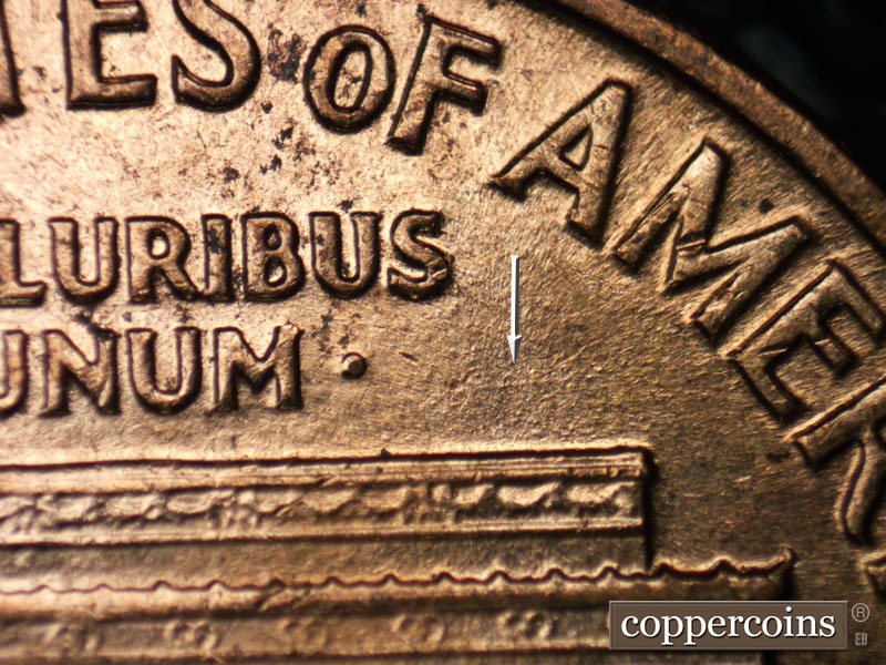 Die-stage C marker on 1960D•1MM•219 (1960 Repunched Mint Mark).
