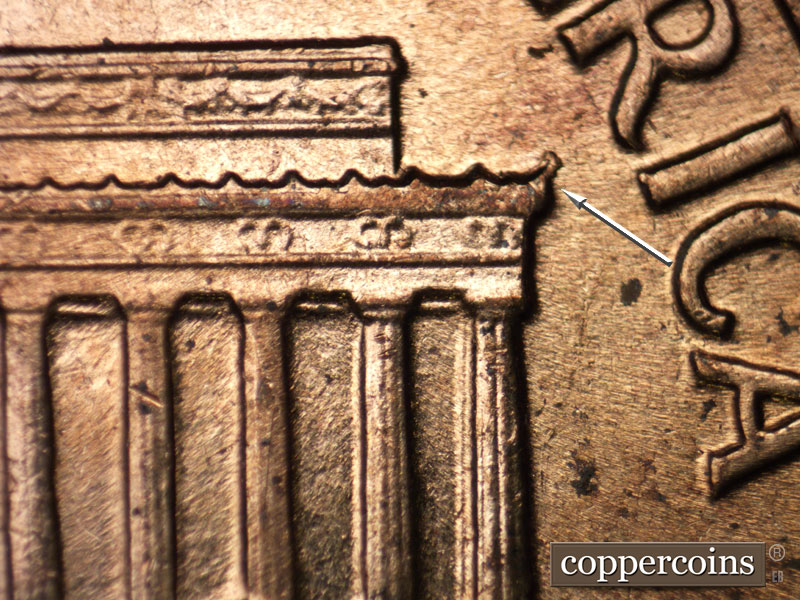Die-stage C marker on 1960D•1MM•219 (1960 Repunched Mint Mark).