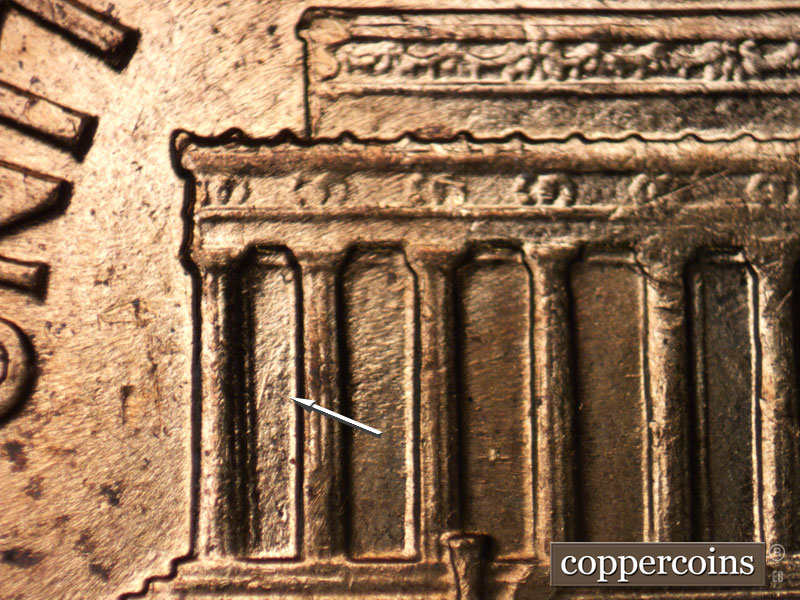 Die-stage C marker on 1960D•1MM•219 (1960 Repunched Mint Mark).