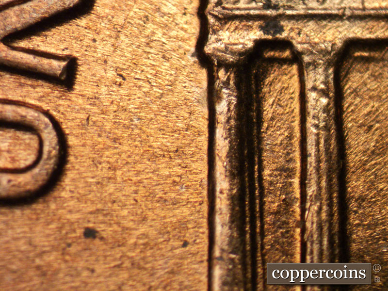 Die-stage B marker on 1960D•1MM•221 (1960 Repunched Mint Mark).