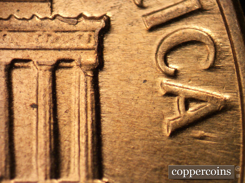 Die-stage C marker on 1960D•1MM•221 (1960 Repunched Mint Mark).