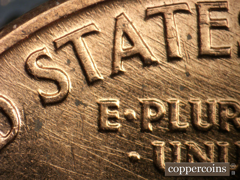 Die-stage B marker on 1960D•1MM•222 (1960 Repunched Mint Mark).