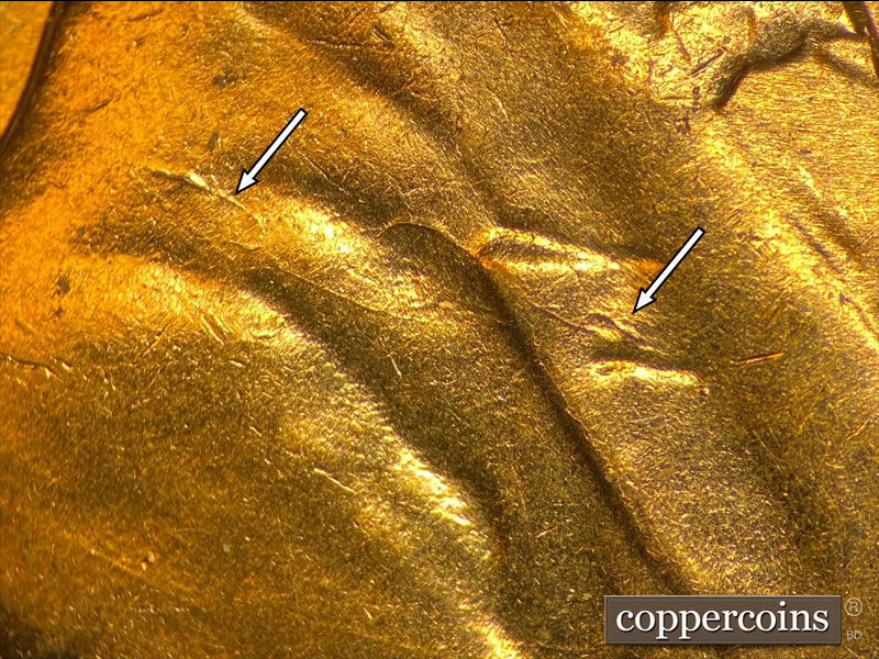 Die-stage C marker on 1960D•1MM•222 (1960 Repunched Mint Mark).