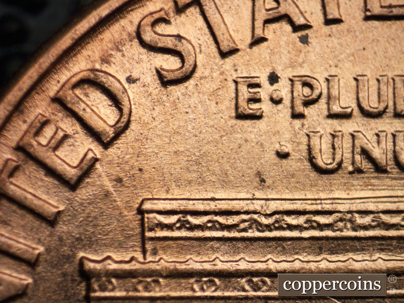 Die-stage B marker on 1960D•1MM•223 (1960 Repunched Mint Mark).