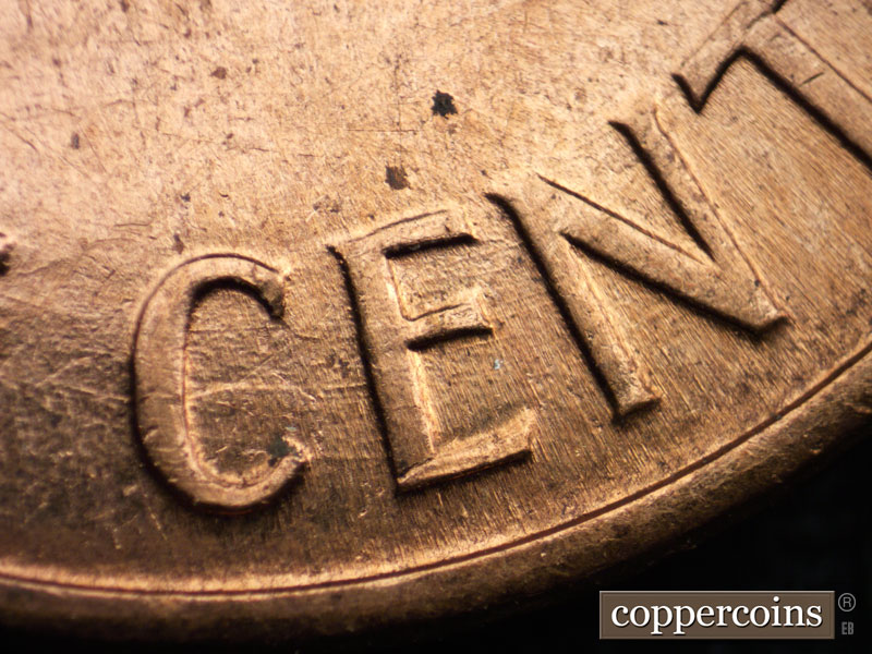 Die-stage B marker on 1960D•1MM•223 (1960 Repunched Mint Mark).