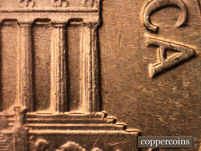 Die-stage B marker on 1960D•1MM•225 (1960 Repunched Mint Mark).