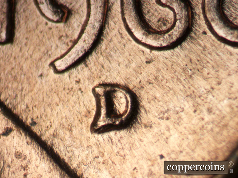 1960 Lincoln cent obverse, CopperCoins die 1960D•1MM•229.