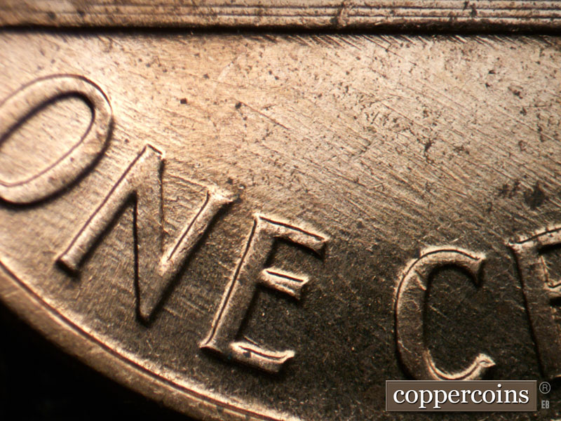 Die-stage B marker on 1960D•1MM•229 (1960 Repunched Mint Mark).