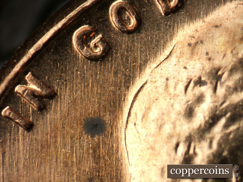 Die-stage B marker on 1960D•1MM•231 (1960 Repunched Mint Mark).