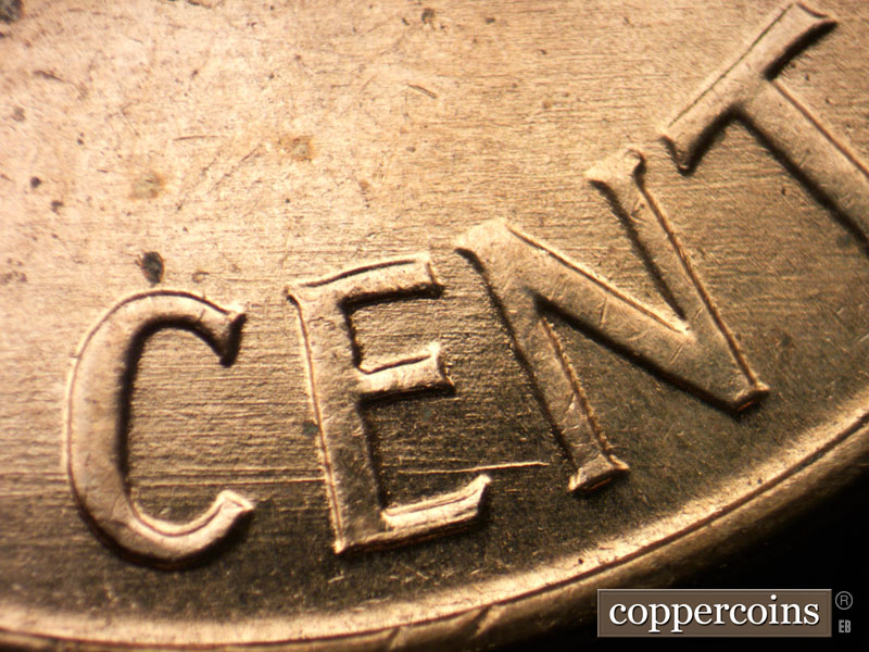 Die-stage B marker on 1960D•1MM•231 (1960 Repunched Mint Mark).