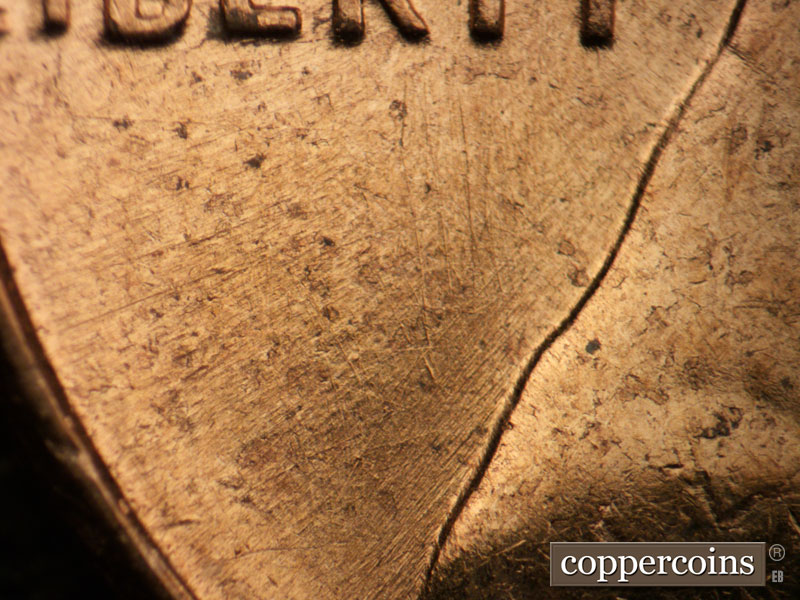 Die-stage C marker on 1960D•1MM•235 (1960 Repunched Mint Mark).