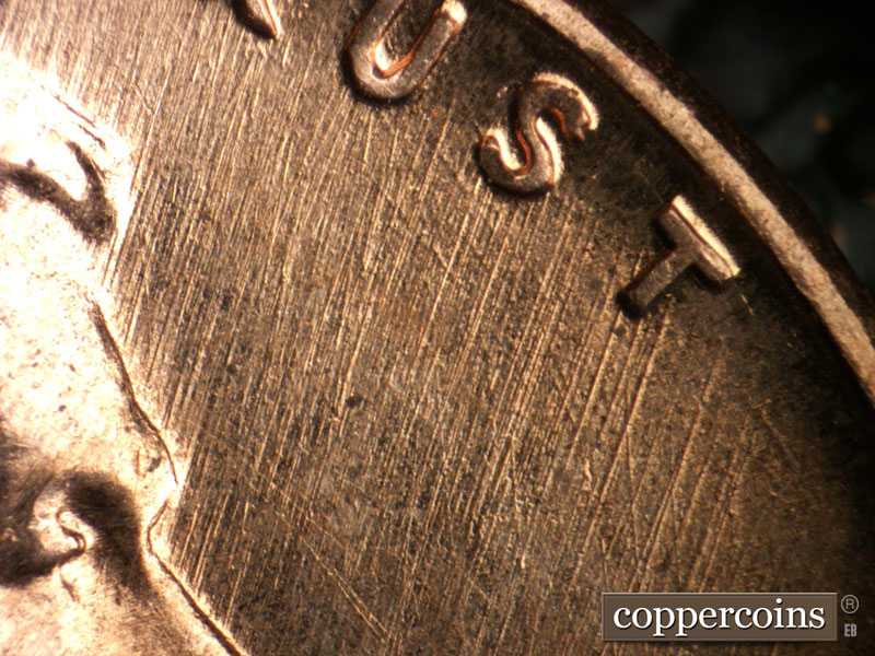 Die-stage B marker on 1960D•1MM•237 (1960 Repunched Mint Mark).