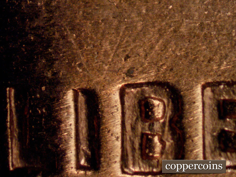 Die-stage A marker on 1960D•1MM•239 (1960 Repunched Mint Mark).