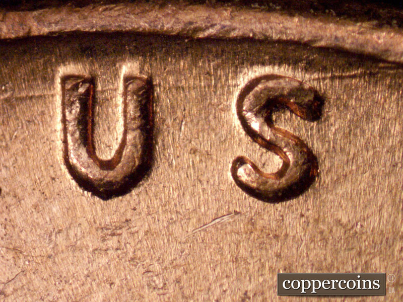 Die-stage A marker on 1960D•1MM•239 (1960 Repunched Mint Mark).