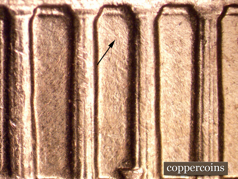 Die-stage A marker on 1960D•1MM•239 (1960 Repunched Mint Mark).