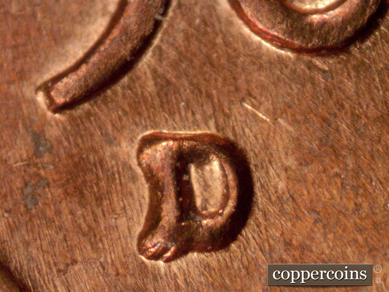 1960 Lincoln cent obverse, CopperCoins die 1960D•1MM•240.