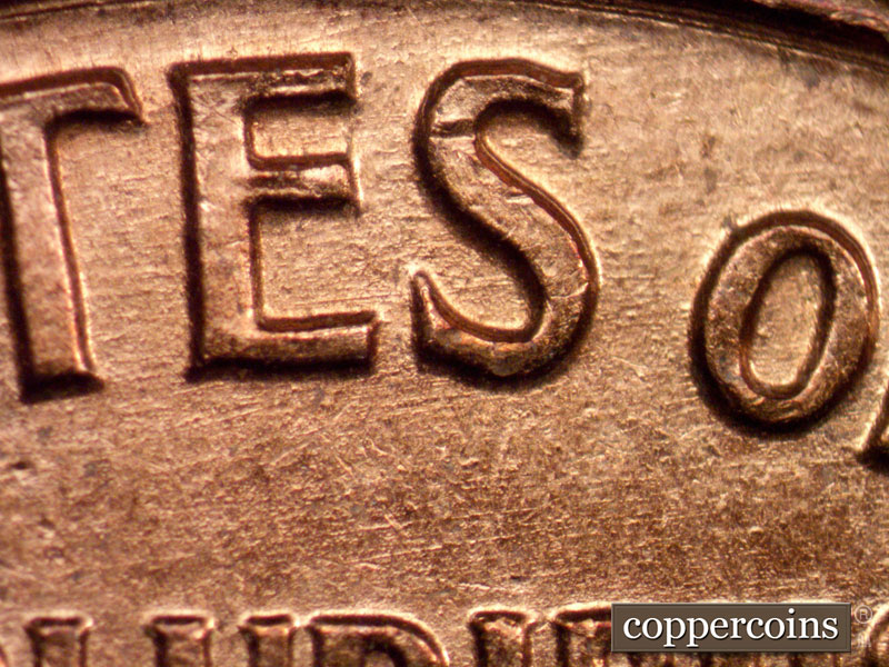 Die-stage B marker on 1960D•1MM•240 (1960 Repunched Mint Mark).