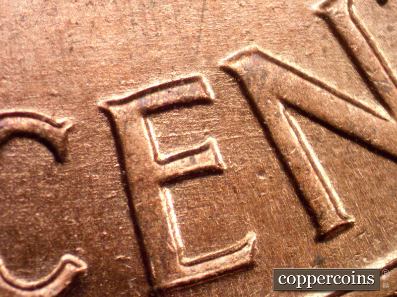 Die-stage B marker on 1960D•1MM•240 (1960 Repunched Mint Mark).