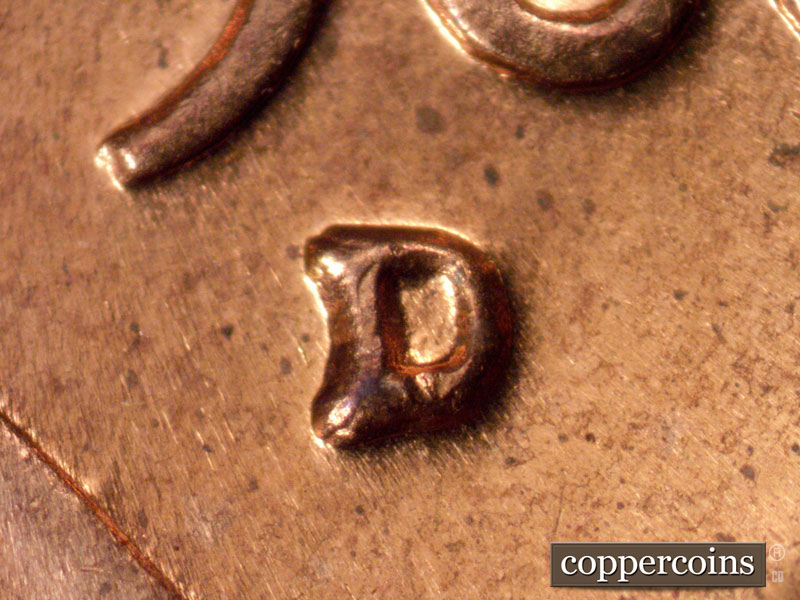 1960 Lincoln cent obverse, CopperCoins die 1960D•1MM•242.
