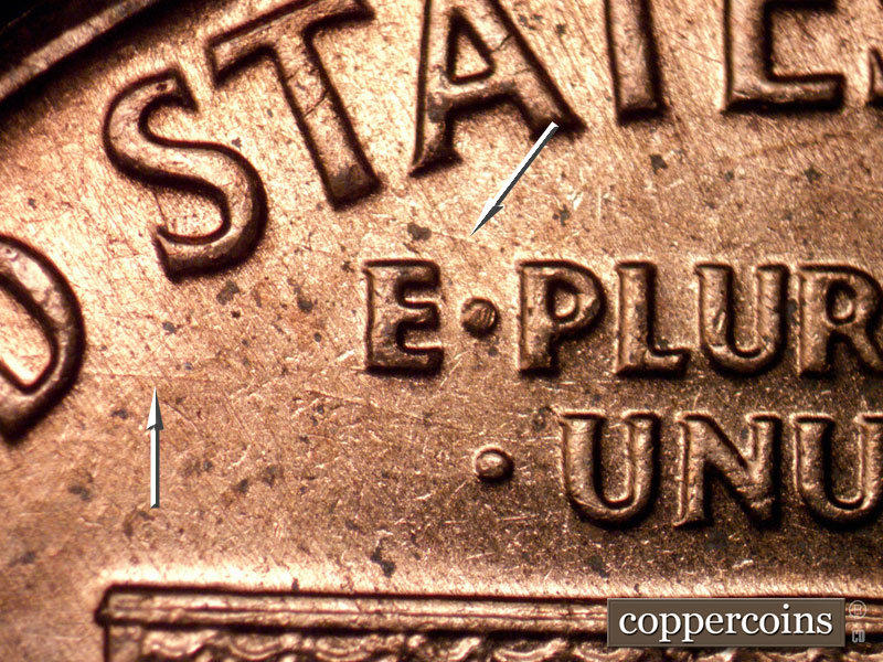 Die-stage C marker on 1960D•1MM•242 (1960 Repunched Mint Mark).