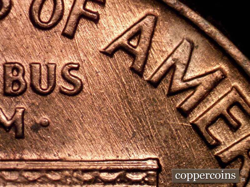 Die-stage C marker on 1960D•1MM•242 (1960 Repunched Mint Mark).