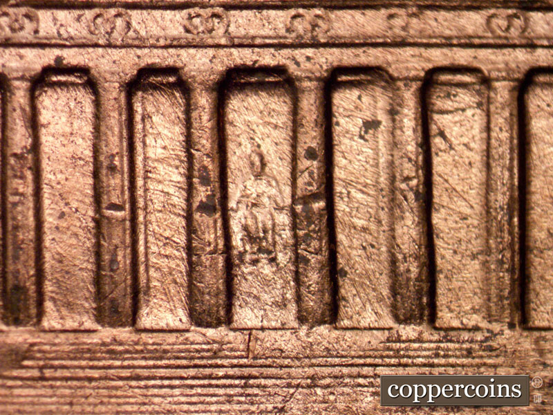 Die-stage C marker on 1960D•1MM•242 (1960 Repunched Mint Mark).