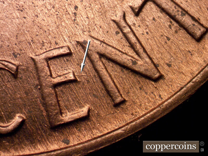 Die-stage C marker on 1960D•1MM•242 (1960 Repunched Mint Mark).