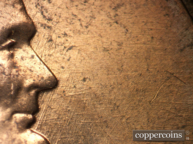 Die-stage B marker on 1960D•1MM•244 (1960 Repunched Mint Mark).