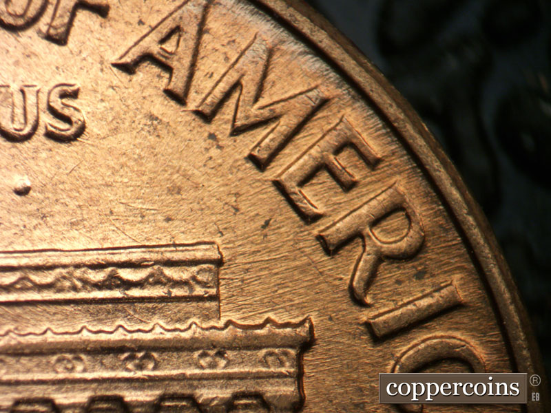 Die-stage B marker on 1960D•1MM•245 (1960 Repunched Mint Mark).