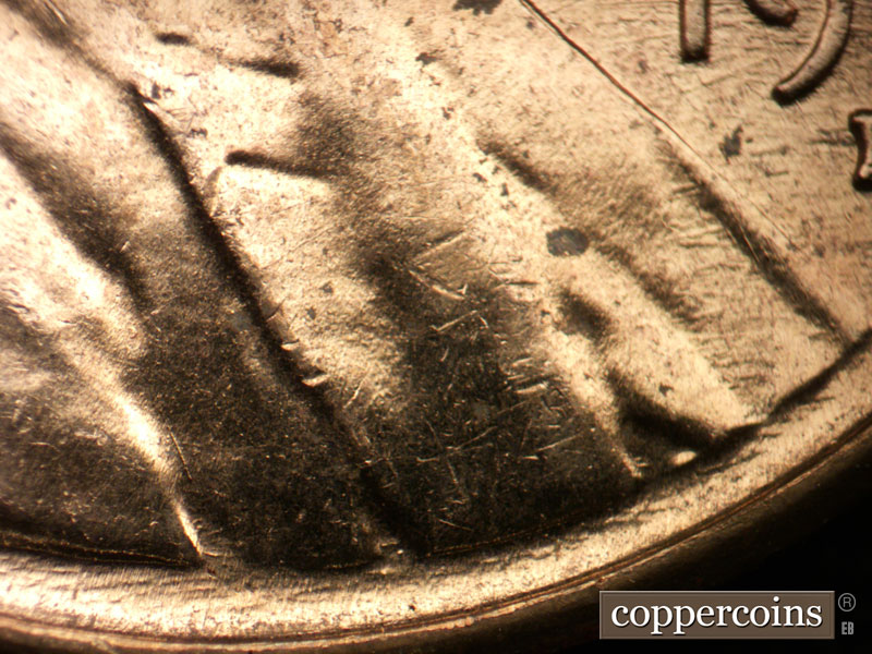 Die-stage B marker on 1960D•1MM•246 (1960 Repunched Mint Mark).
