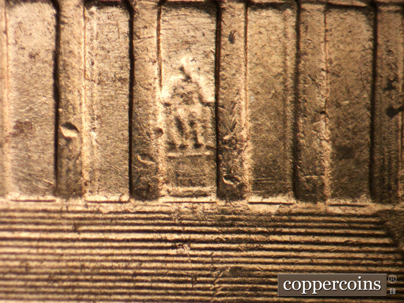 Die-stage B marker on 1960D•1MM•246 (1960 Repunched Mint Mark).