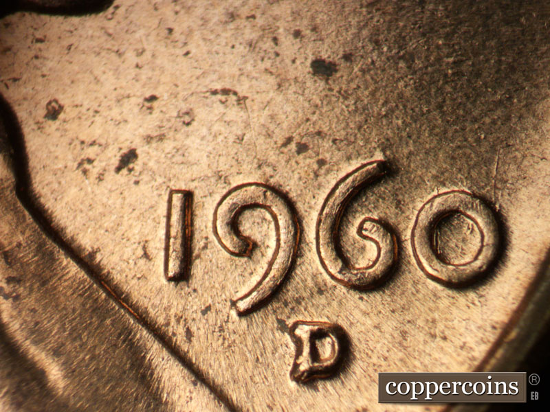 Die-stage C marker on 1960D•1MM•247 (1960 Repunched Mint Mark).