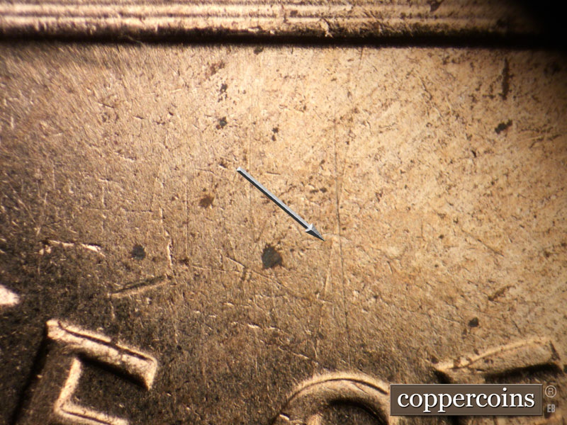 Die-stage C marker on 1960D•1MM•247 (1960 Repunched Mint Mark).