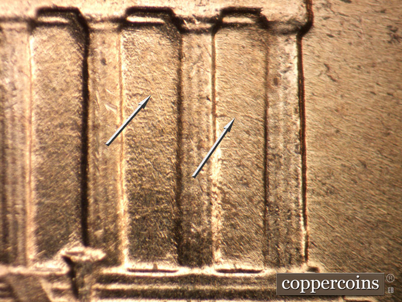 Die-stage B marker on 1960D•1MM•248 (1960 Repunched Mint Mark).