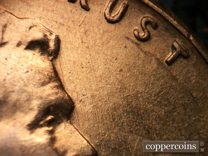 Die-stage B marker on 1960D•1MM•251 (1960 Repunched Mint Mark).