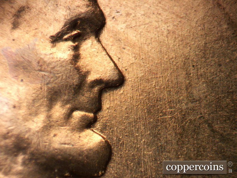 Die-stage B marker on 1960D•1MM•251 (1960 Repunched Mint Mark).