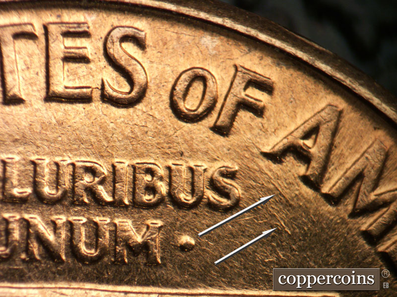 Die-stage B marker on 1960D•1MM•251 (1960 Repunched Mint Mark).