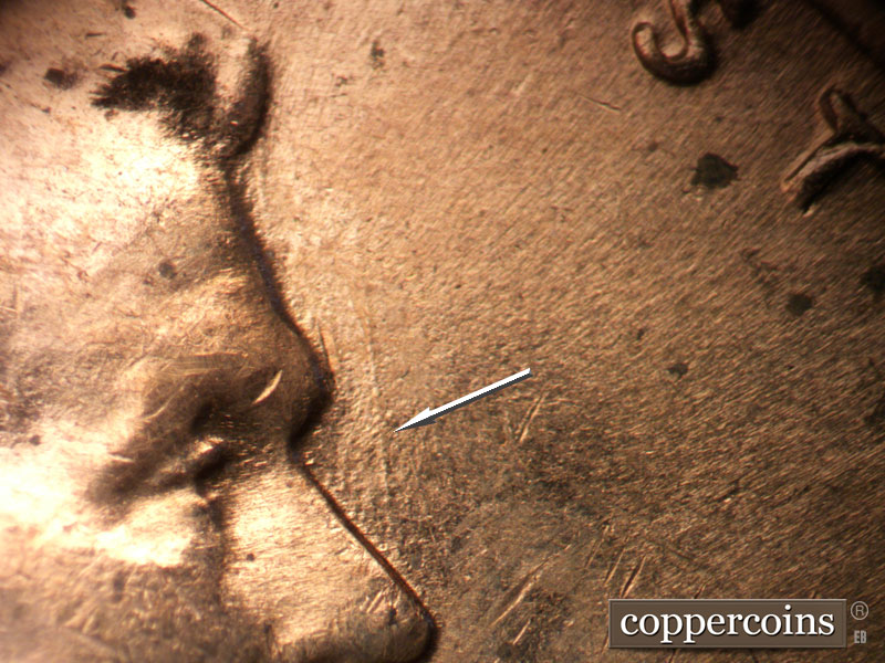 Die-stage C marker on 1960D•1MM•252 (1960 Repunched Mint Mark).