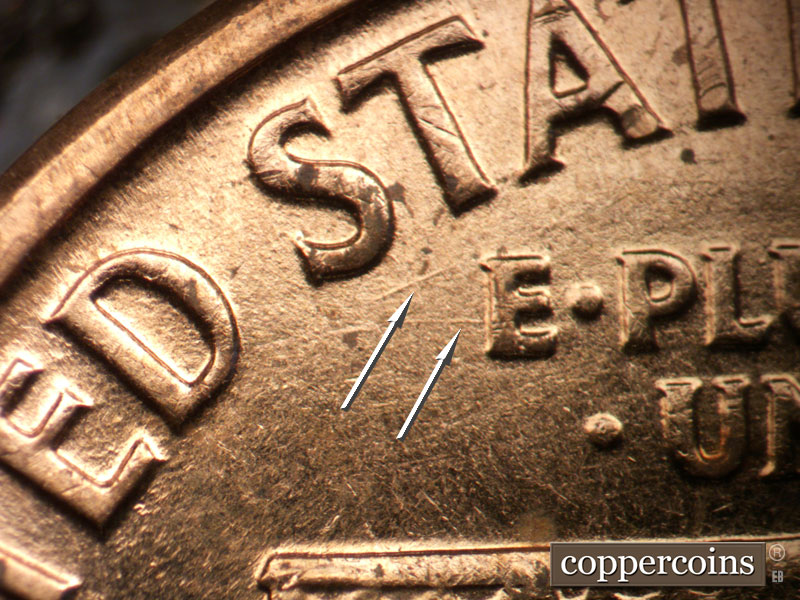Die-stage C marker on 1960D•1MM•252 (1960 Repunched Mint Mark).