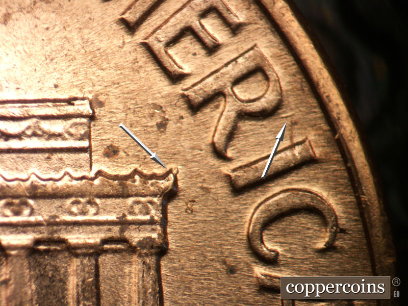 Die-stage C marker on 1960D•1MM•252 (1960 Repunched Mint Mark).