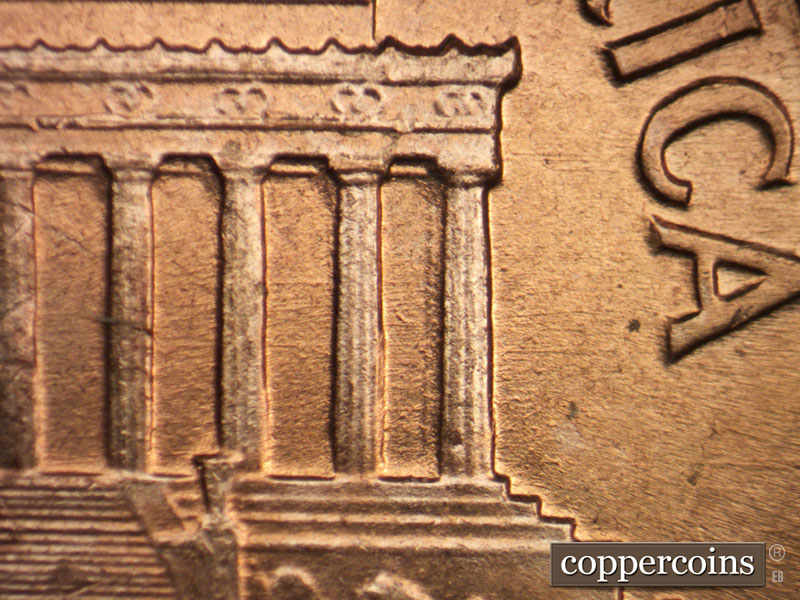 Die-stage B marker on 1960D•1MM•256 (1960 Repunched Mint Mark).