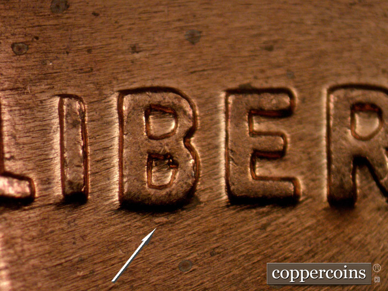 Die-stage C marker on 1960D•1MM•261 (1960 Repunched Mint Mark).