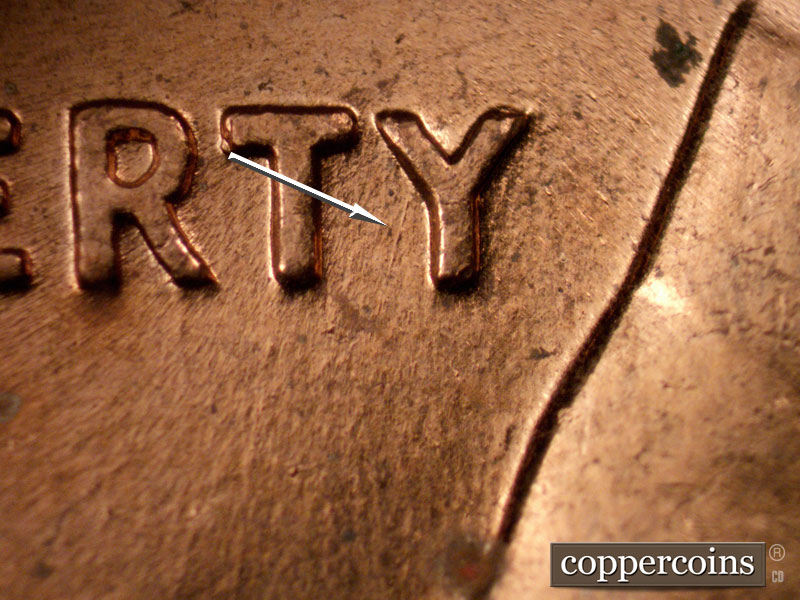 Die-stage C marker on 1960D•1MM•261 (1960 Repunched Mint Mark).