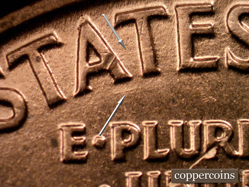 Die-stage C marker on 1960D•1MM•261 (1960 Repunched Mint Mark).