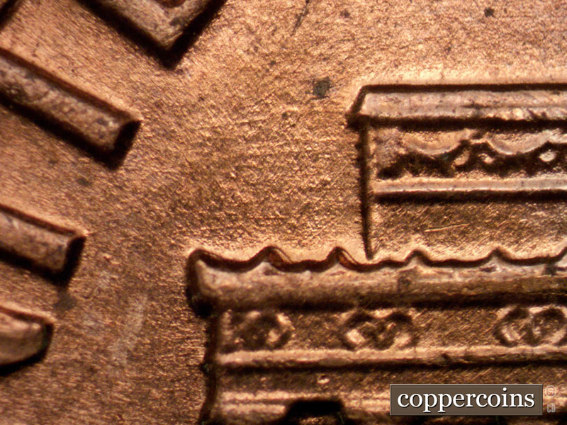 Die-stage B marker on 1960D•1MM•264 (1960 Repunched Mint Mark).