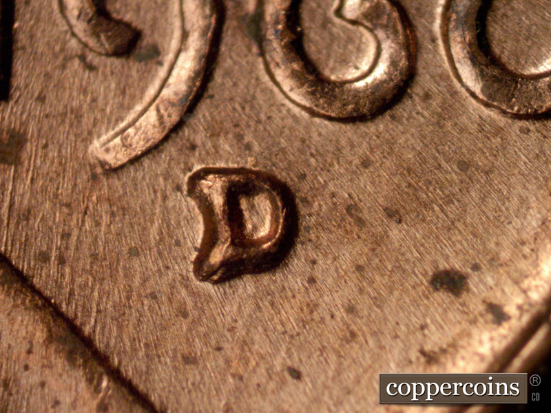 1960 Lincoln cent obverse, CopperCoins die 1960D•1MM•265.