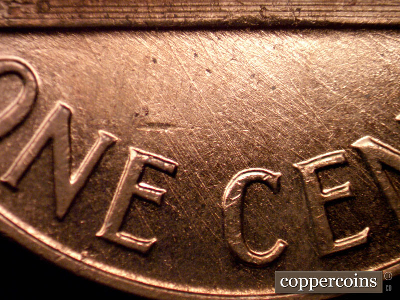 Die-stage B marker on 1960D•1MM•266 (1960 Repunched Mint Mark).